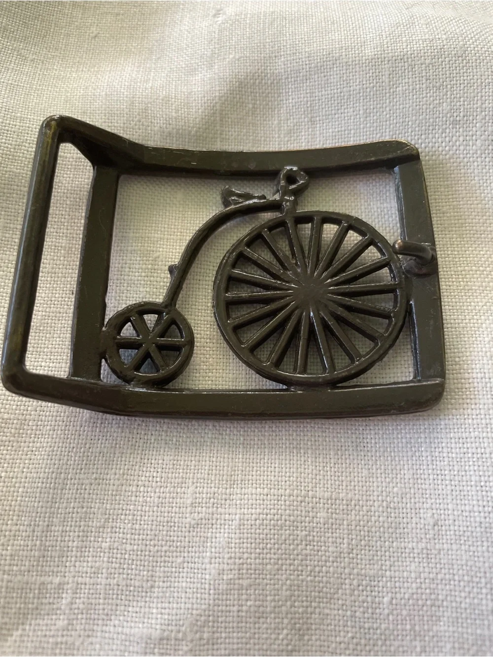 Vintage Brass-Tone Bike Belt Buckle